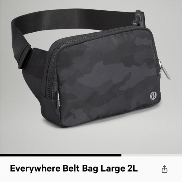 NWT Lululemon Everywhere Belt Bag 2L Camo Print Black and Charcoal Grey - Picture 3 of 8